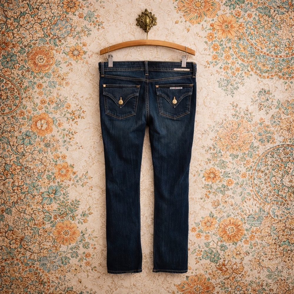 Hudson vel blue dark wash straight leg stretch denim jeans 26